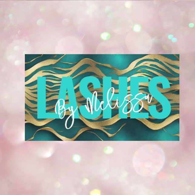 Girly Chic Typografy Beauty Makeup Artist Lashes Visitenkarte (Girly Chic Typography Beauty Makeup Artist Lashes Business Card)