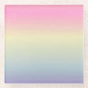 Girly chic unicorn pink purple pastbow glasuntersetzer