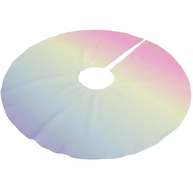 Girly chic unicorn pink purple pastbow polyester weihnachtsbaumdecke (Schrägansicht)