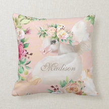 Girly Chic Watercolor Blumenhorn Personalisiert