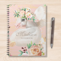 Girly Chic Watercolor Blumenhorn Personalisiert