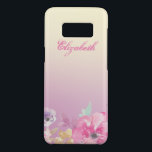 Girly Chic Watercolor Floral - Personalisiert Case-Mate Samsung Galaxy S8 Hülle<br><div class="desc">Adorable mädchenhaft mit deinem Namen.</div>