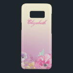 Girly Chic Watercolor Floral - Personalisiert Case-Mate Samsung Galaxy S8 Hülle<br><div class="desc">Adorable mädchenhaft mit deinem Namen.</div>