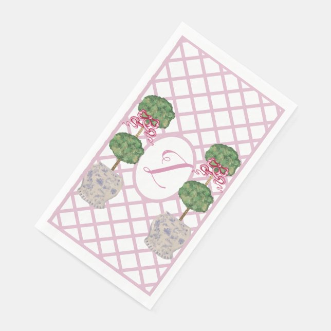 Girly Chinoiserie Ginger Jar Jars Topiary Serviette (Ecke)