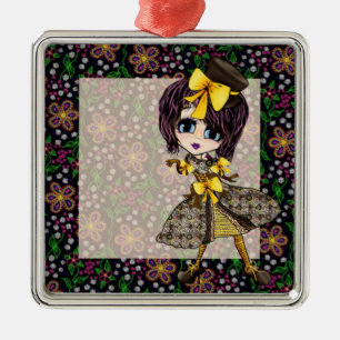 Girly Christmas Silbernes Ornament