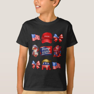 Girly Coquette Trump Vance 2024 Trump Mädchen Repu T-Shirt