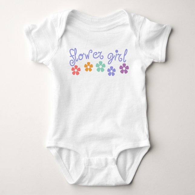 Girly-Cue Flower Girl Baby Strampler (Vorderseite)