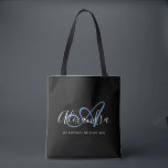 Girly Denim Blue Elegant Script Name Monogram<br><div class="desc">Personalisieren Sie Ihre schöne mit Monogramm trendige Black Grocery Tote Bag! Der unten stehende Text kann Ihrem bevorzugten Satz oder sogar Ihrem vollständigen Namen personalisiert sein; Sie können ihn auch löschen, wenn Sie ihn bevorzugen. Wenn Sie Hilfe benötigen, lass uns bitte unter belytaliarecipes@gmail.com und wir helfen Ihnen gerne weiter. ©...</div>