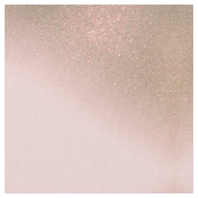 Girly Diagonal Gold Blush Pink Ombre Gradient Stoff (Nahaufnahme)