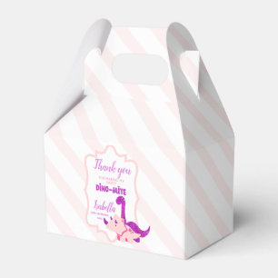 Girly Dinosaur Pink Danke Party Geschenkschachtel