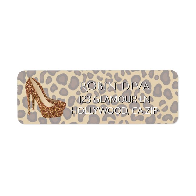 Girly Diva Leopard Print | Glam High Heel Shoes (Vorne)