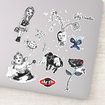 Girly Doodles Sticker Set