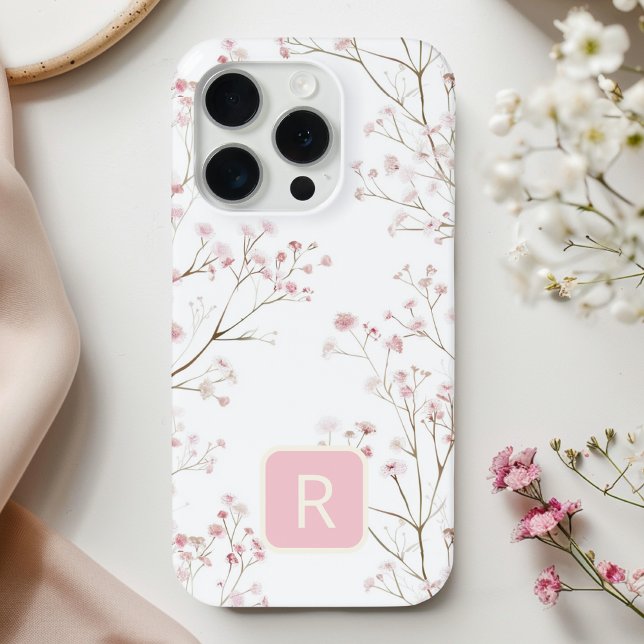 Girly Elegant Minimalistic Baby's Breath Case-Mate iPhone Hülle (Von Creator hochgeladen)