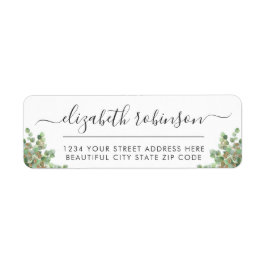 Girly Elegant Script Greenerity Address Label