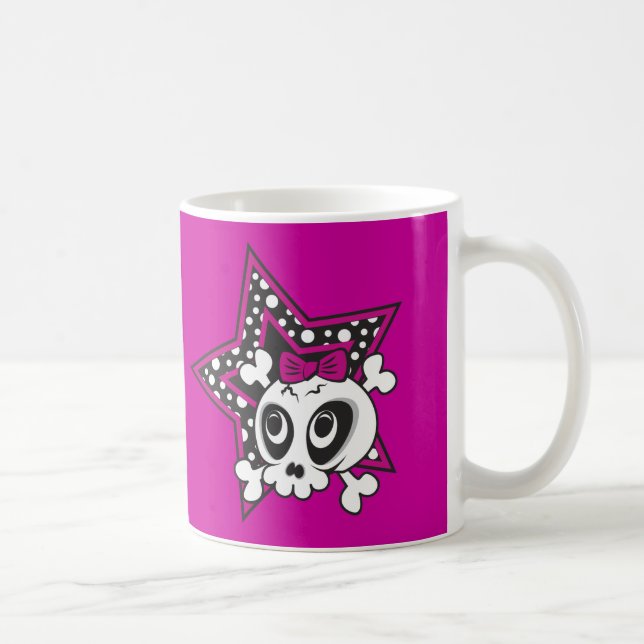 Girly Emo Skull Tasse (Rechts)