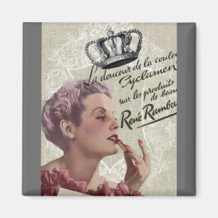 Girly Fashionista Glamour der französischen Krone Magnet