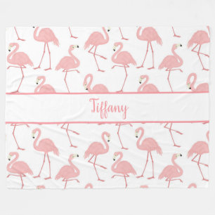 Girly Flamingos Fleecedecke