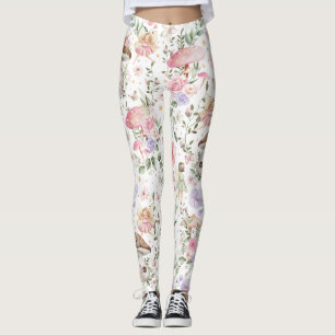 Girly Floral Fairy verzauberter Wald Leggings