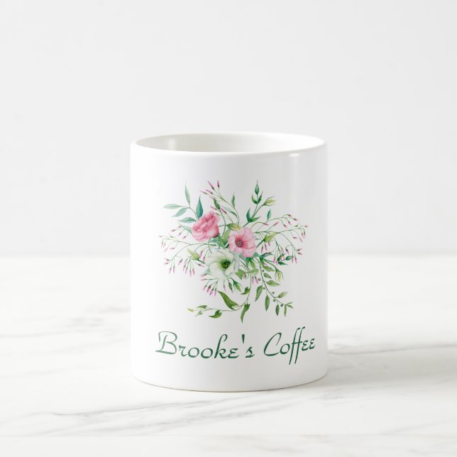 Girly-Floral-Kaffee Kaffeetasse (Mittel)