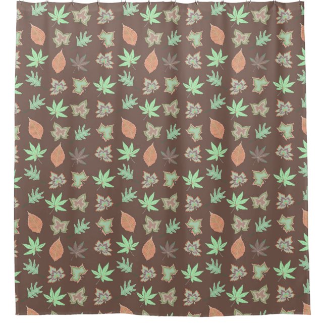 Girly Floral Pattern Duschvorhang (Vorderseite)