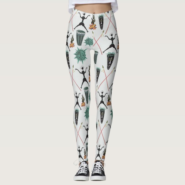 Girly Floral Pattern Leggings (Vorderseite)