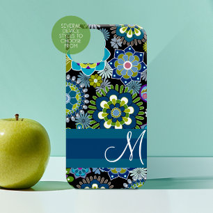 Girly Floral Pattern mit Monogramm Case-Mate iPhone 14 Pro Hülle