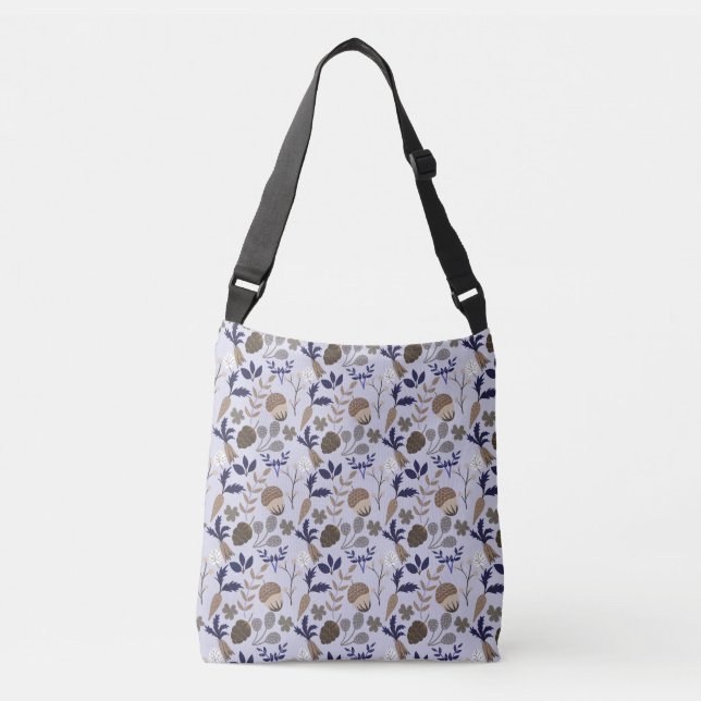 Girly Floral Pattern Tragetaschen Mit Langen Trägern (Vorderseite)