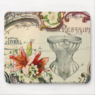 Girly-France-Lilie Pariser Vintages Korsett Mousepad