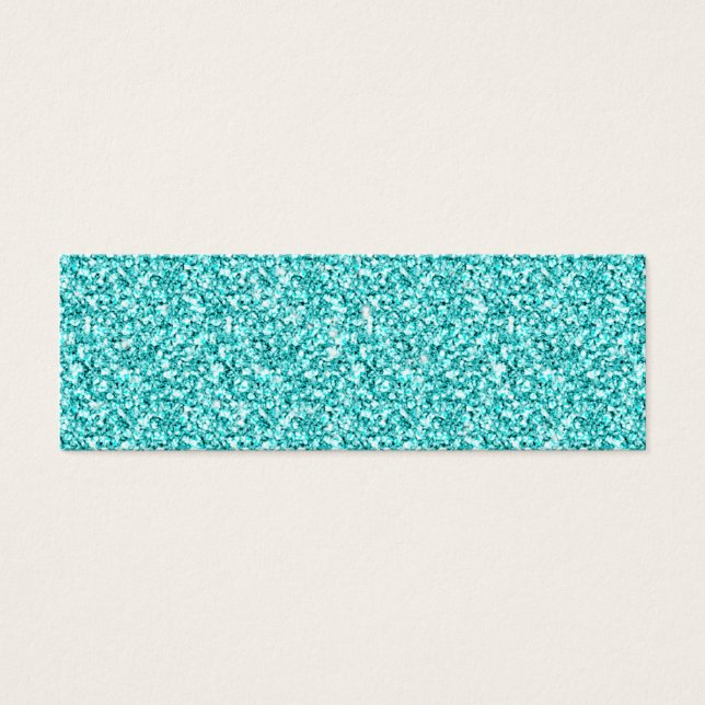 Girly, Fun Aqua Blue Glitter Printed (Vorderseite)