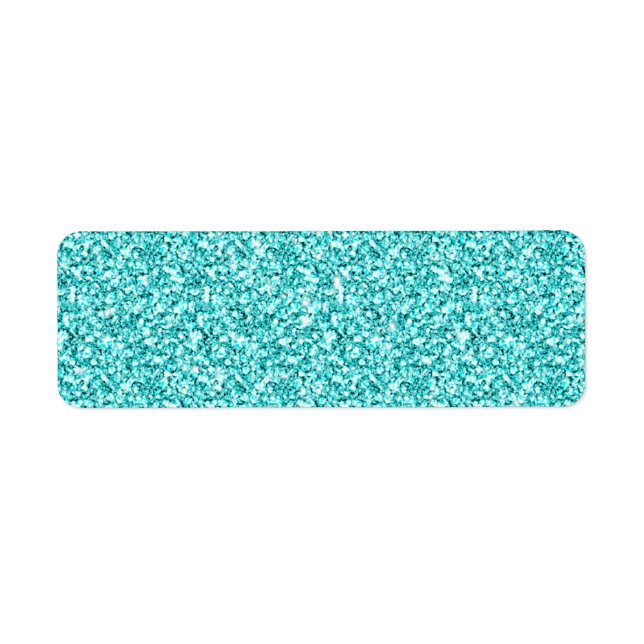 Girly, Fun Aqua Blue Glitter Printed (Vorne)