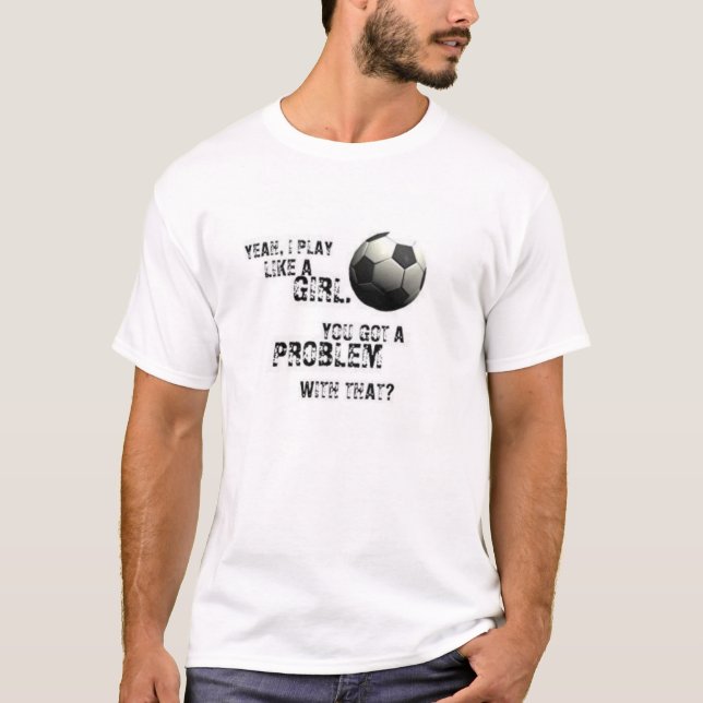 Girly Fußball T-Shirt (Vorderseite)