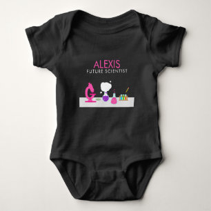 Girly Future Scientist Baby Strampler
