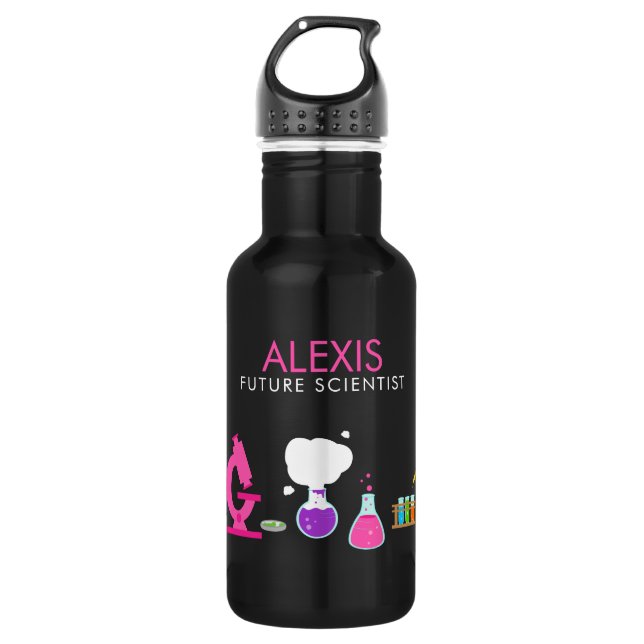 Girly Future Scientist Edelstahlflasche (Vorderseite)