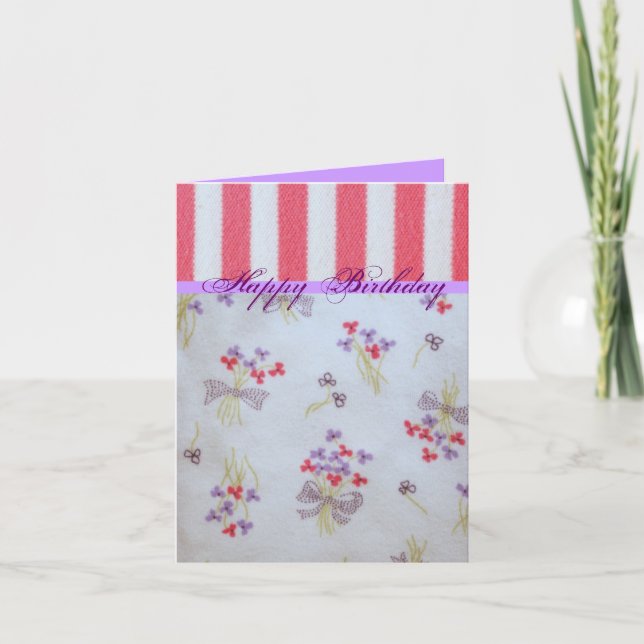 Girly Geburtstag Karte (Vorderseite)