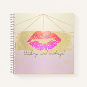 Girly Geometric, Goldrausch Stroke, Glitterlips Notizbuch