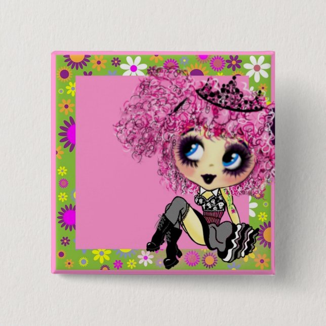 Girly Gifts Harajuku Girl Style Button (Vorderseite)