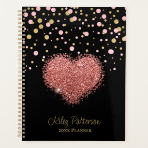 Girly Girl Pink Sparkle Herz Planer