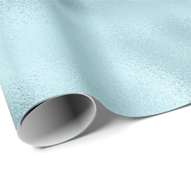 Girly Glam Aqua Blue Geschenkpapier (Rolleneckpunkt)