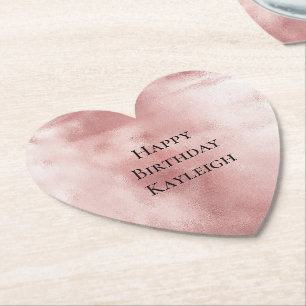 Girly Glam Blush Pink Geburtstag Untersetzer