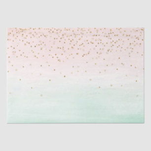 Girly Glam Blush Pink Mint Gold Sparkle Confetti Seidenpapier