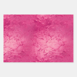 Girly Glam Chic Pink Geburtstag Geschenkpapier Set