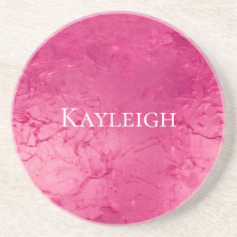 Girly Glam Chic Pink Geburtstag Getränkeuntersetzer