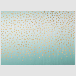 Girly Glam Gold Confetti Mint Ombre Babydusche Seidenpapier