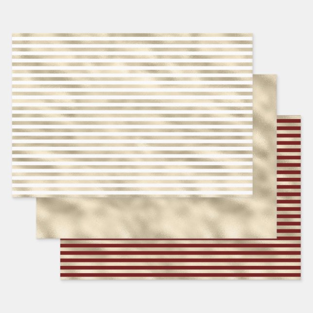 Girly Glam Gold Glitz Geschenkpapier Set (Set)