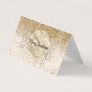 Girly Glam Gold Leopard Print Glitzer Sparkasse