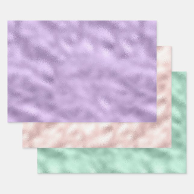 Girly Glam Lila Geschenkpapier Set (Set)