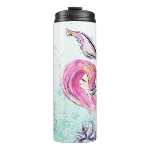 *~* Girly Glam Mermaid Glitzer Mercat Thermosbecher