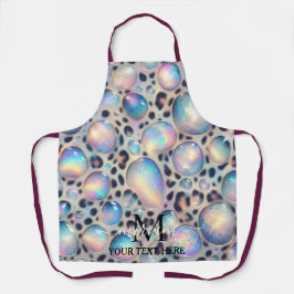 Girly Glam Opal Leopard Print All-Over Print Apron Schürze