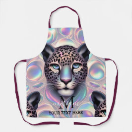 Girly Glam Opal Leopard Print All-Over Print Apron Schürze