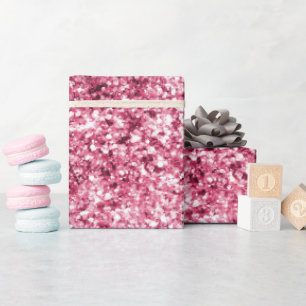 Girly Glam Pink Glitzer Geschenkpapier